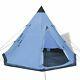 4-person Camping Tent Hiking Tipi Outdoor Family Trip With Windows Waterproof