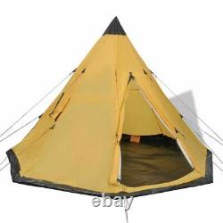 4-Person Camping Tent Hiking Tipi Outdoor Family Trip with Windows Waterproof