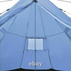 4-Person Camping Tent Hiking Tipi Outdoor Family Trip with Windows Waterproof