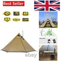 4 Person Lightweight Tipi Hot Tent with Stove Jack, 7'3 Standing Room, Olive