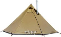 4 Person Lightweight Tipi Hot Tent with Stove Jack, 7'3 Standing Room, Olive