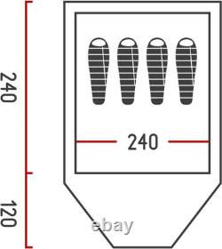 4 Person Man Berth Double Skin Camping/Festival Dome Tent