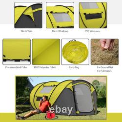 4 Person Pop Up Tent Family Camping Waterproof Groundsheet Lightweight FOXDEN