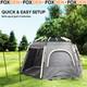 4 Person Pop Up Tent Waterproof Lightweight Ventilation Mesh Windows Grey Foxden
