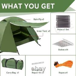 4-Person Waterproof Camping Tent With Ventilation & Carry Bag Easy Setup