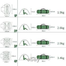 4-Person Waterproof Camping Tent With Ventilation & Carry Bag Easy Setup