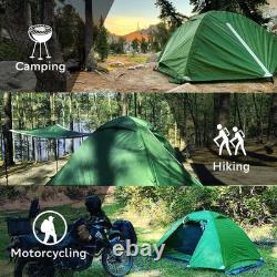 4-Person Waterproof Camping Tent With Ventilation & Carry Bag Easy Setup