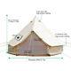 4-season 6m Waterproof Canvas Camping Bell Tent Glamping Safari Tent Yurt Sibley