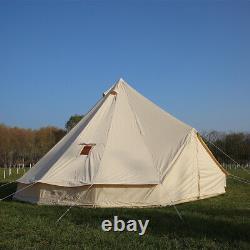 4 Season Bell Tent 7M Waterproof Large Family Cotton Canvas Glamping Tent Yurts