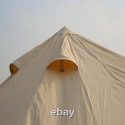 4 Season Bell Tent 7M Waterproof Large Family Cotton Canvas Glamping Tent Yurts