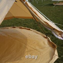 4 Season Bell Tent 7M Waterproof Large Family Cotton Canvas Glamping Tent Yurts