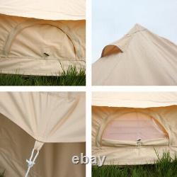 4-Season Cotton Canvas Bell Tent 6M Waterproof Outdoor Tent Yurt Large Glamping