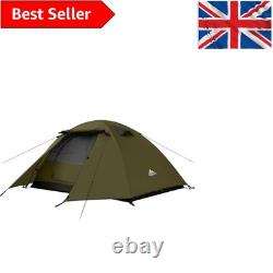 4 Season Waterproof Camping Tent for 2 with Dual Entrances & Windproof Design