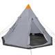 4-person Tent Grey Outdoor Instant Popup Sleep Shelter Camping Hiking Vidaxl