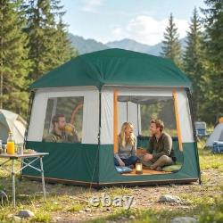 4 to 6 Person Camping Tent Cabin 3000mm Waterproof Removable Roof Quick Setup
