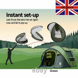 4Person Waterproof Family Instant Pop Up Tent Breathable Outdoor Camping Hiking
