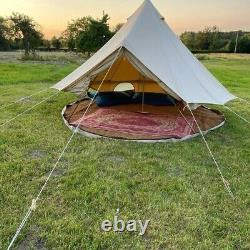 4m Pro Bell Tent, High Quality 320 GSM with stove hole, Zipped in Groundsheet
