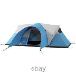 5 6 Man Camping Tent 3000mm Waterproof Mesh Windows Porch Canopy Blue Air FOXDEN
