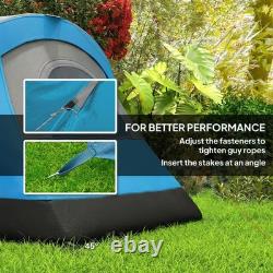5-6 Man Camping Tent, Tunnel Tent, UV Protection 3000mm, Light Blue