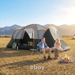 5-6 Man Camping Tent with Bag, Fibreglass and Steel Frame, Grey