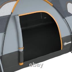 5-6 Man Camping Tent with Bag, Fibreglass and Steel Frame, Grey 5-6 Man Camping Tent with Bag, Fibreglass and Steel Frame, Grey