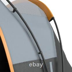 5-6 Man Camping Tent with Bag, Fibreglass and Steel Frame, Grey
