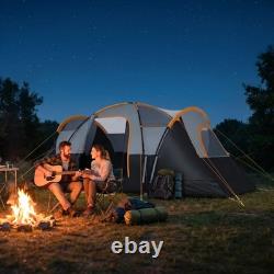 5-6 Man Camping Tent with Bag, Fibreglass and Steel Frame, Grey