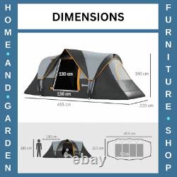 5-6 Man Dome Camping Tent Tunnel Shelter UV Protection 3000mm Waterproof Rating