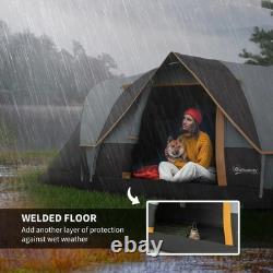 5-6 Man Dome Camping Tent Tunnel Shelter UV Protection 3000mm Waterproof Rating
