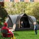 5 6 Man Dome Tent Family Air Vents Light Weight Windows Grey Lightweight Foxden