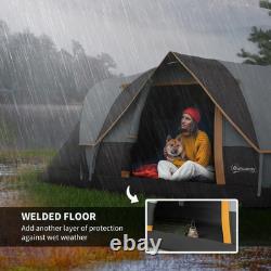 5 6 Man Dome Tent Family Air Vents Light Weight Windows Grey Lightweight FOXDEN