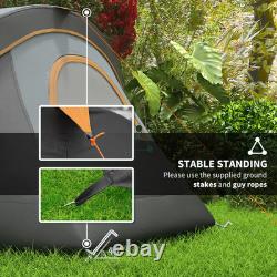 5 6 Man Dome Tent Family Air Vents Light Weight Windows Grey Lightweight FOXDEN