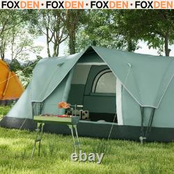 5 6 Man Dome Tent Green Air Vents Carry Bag Family Camping Shelter Window FOXDEN