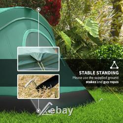 5 6 Man Dome Tent Green Air Vents Carry Bag Family Camping Shelter Window FOXDEN