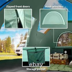 5 6 Man Dome Tent Green Air Vents Carry Bag Family Camping Shelter Window FOXDEN