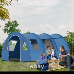 5-6 Man Family Tent Camping Tent with 2 Room, Floor and Carry Bag