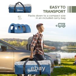 5-6 Man Family Tent Camping Tent with 2 Room, Floor and Carry Bag