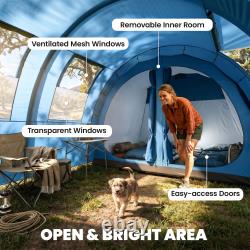 5-6 Man Family Tent Camping Tent with 2 Room, Floor and Carry Bag Refurbished