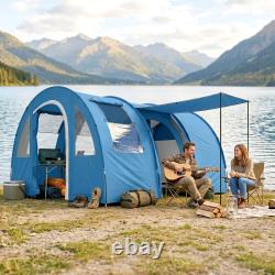 5-6 Man Family Tent Camping Tent with 2 Room, Floor and Carry Bag Refurbished