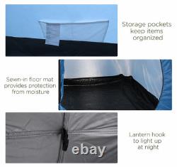 5-6 Man Family Tent Camping Tent with two Room, Floor and Carry Bag