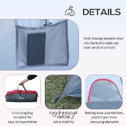 5/6 Person Lightweight Camping Tent Blue Storage Compartments Family Outdoor New