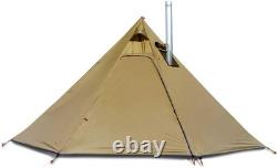 5.6 lb Olive Drab 4-Season Tipi Tent with Stove Outlet Ideal for Camping Trips