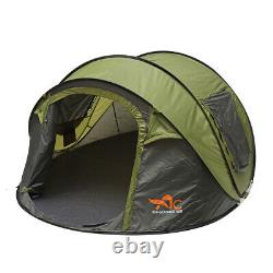 5-8 Person Automatic Camping Tent Windproof Waterproof 2 Large Mesh Windows