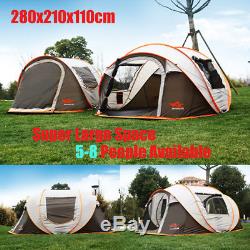 5-8 Person Ultralight Large Automatic Tent Windproof Waterproof Pop up Camping