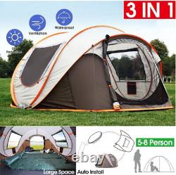 5-8 Person Waterproof Automatic Pop Up Tent Outdoor Large Camping Hiking Tent