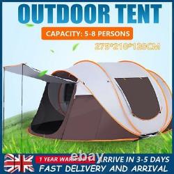 5-8 persons Camping Tent Waterproof Auto Setup UV Sun Shelters Outdoor UK