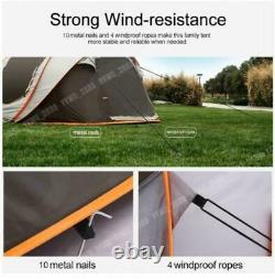 5-8 persons Camping Tent Waterproof Auto Setup UV Sun Shelters Outdoor UK