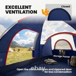 5 Man Camping Tent, 3000mm Hiking Shelter, Navy Blue