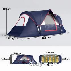 5 Man Camping Tent, 3000mm Hiking Shelter, Navy Blue