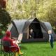 5 Man Camping Tent, Large Tunnel Tent, Water Resistant Hiking Shelter With